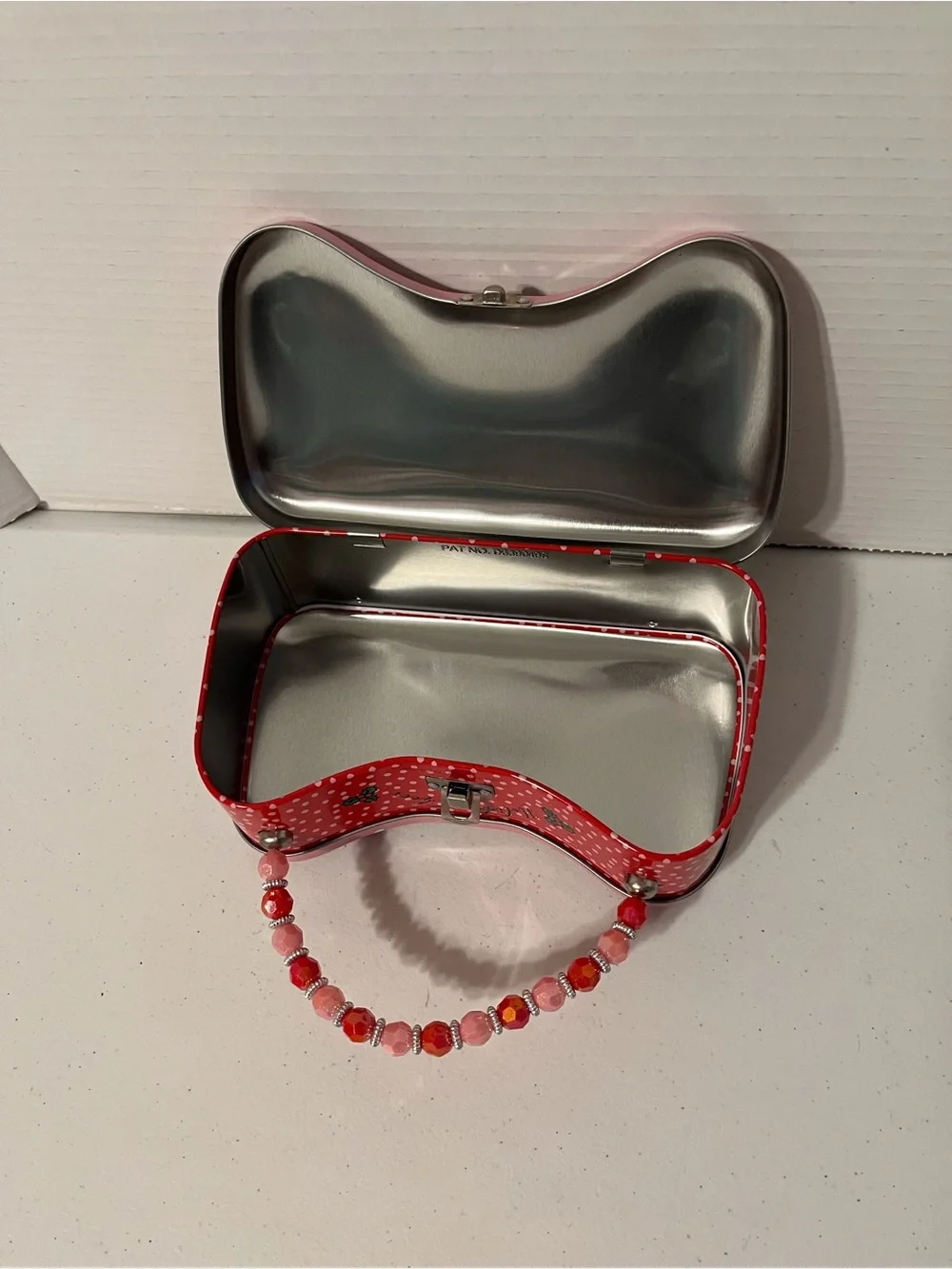 Hello Kitty Pink Holiday Wreath Beaded Handle Clutch